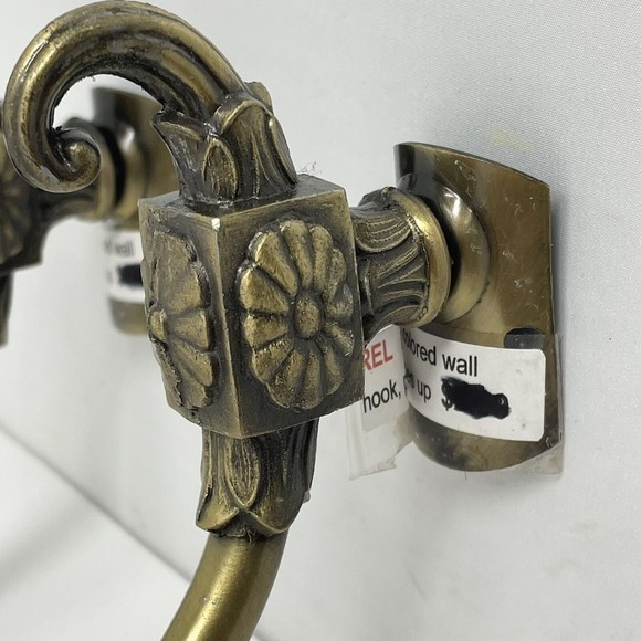 2 REL Brass‎ Colored Wall Hook Hanger Curtain Tie Back Hook 6” - Picture 5 of 12